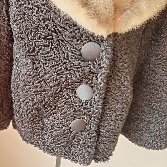 Vintage Grandmacpre Cozy Labelle Fine Furs Mink Boucle Jacket. M/L - Picture 4 of 10